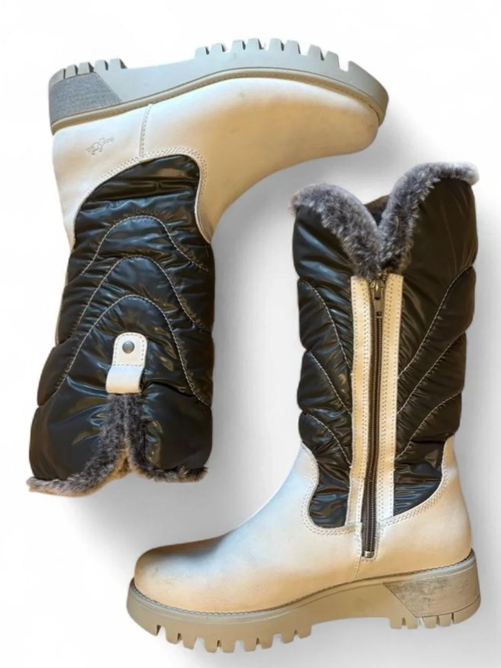 Bos & Co Astrid Mid-Calf Puffer Boot Winter Boots Sz 39 / US 8 - 8.5 Snowy Comfy